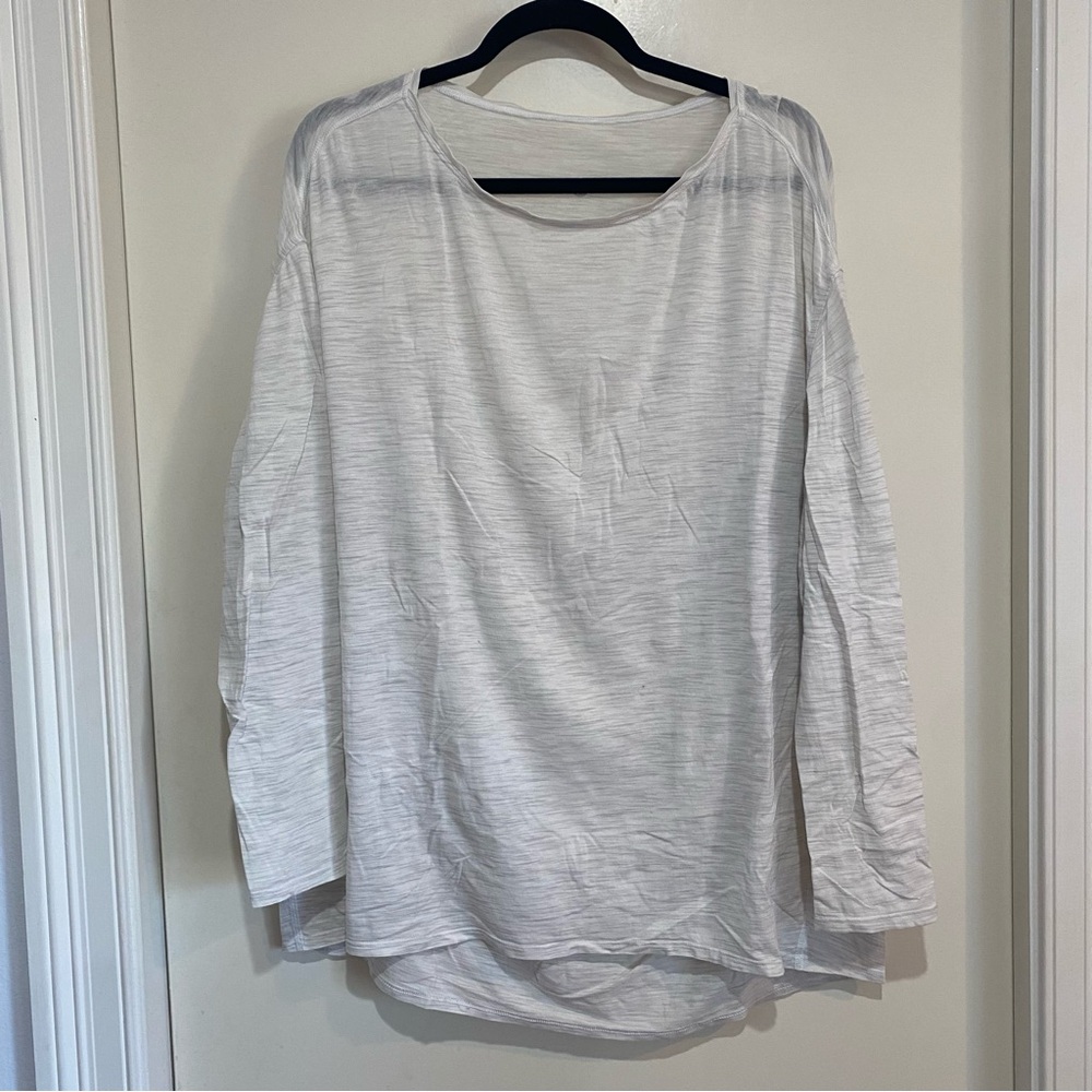 Lululemon white/gray Long Sleeve Top